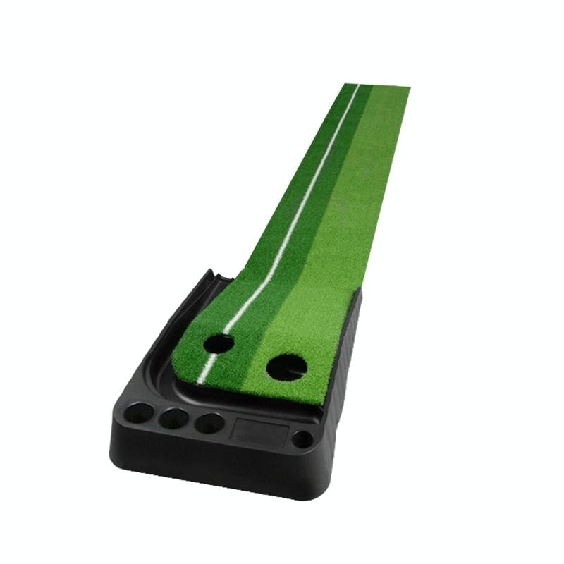 2.5M Golf Mini Putting Mat With Push Rod Trainer – Fairway Green PRL-G8974GO