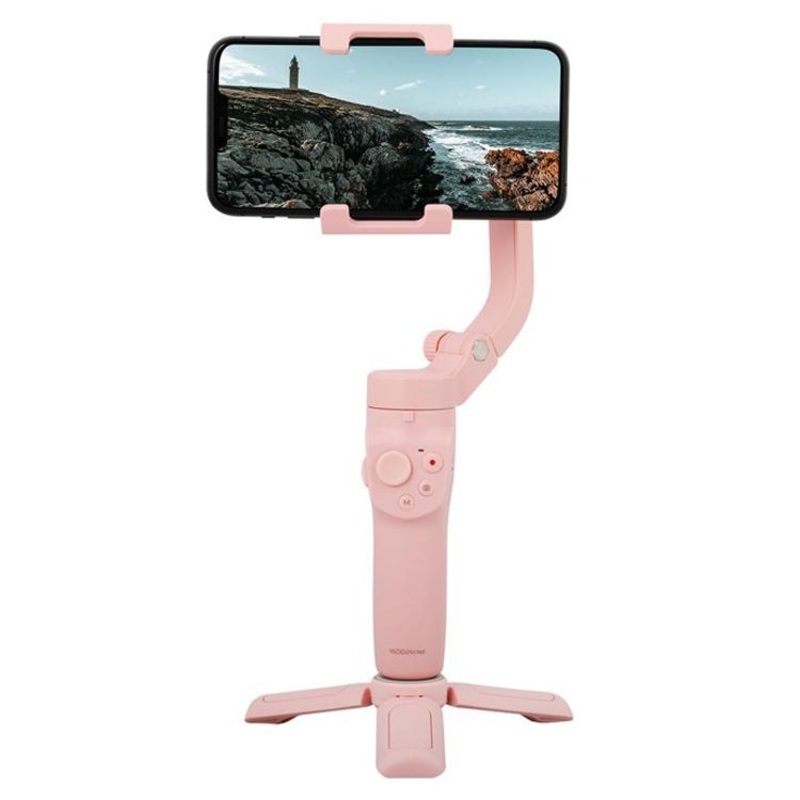 Foldable Vlog Pocket 2 Handheld Stabilizer – Three-Axis Gimbal Pink PRL-F8730PCM