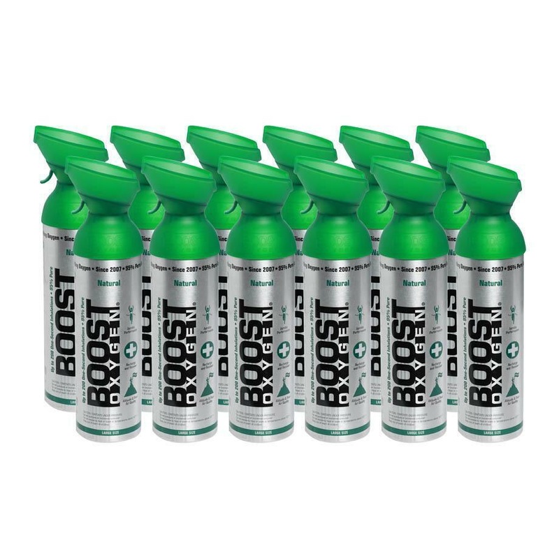 12pk 10 Litres of Boost Pure Oxygen in a Can Supplemental – 200 Breath V563-637866851516-12PCS