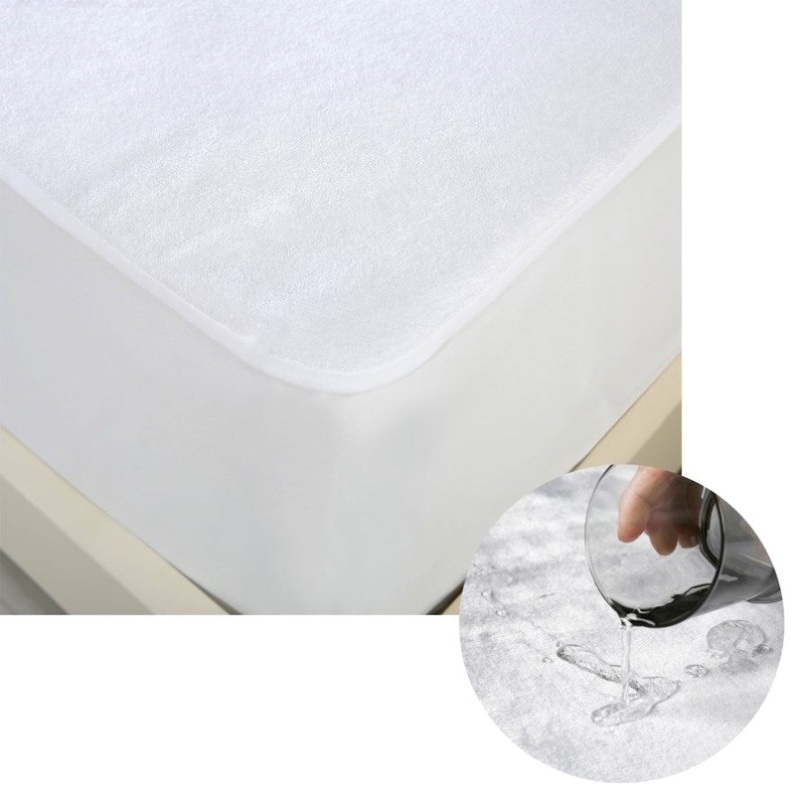Accessorize Cotton Top Waterproof Mattress Protector Double V442-HIN-MATTRESSP-COTTONWATERPROOF-WHITE-DS
