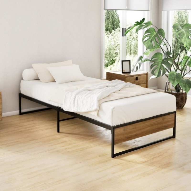 Artiss Bed Frame Metal Bed Frame Bed Base OSLO – Single MBED-C-OSLO-S-BK