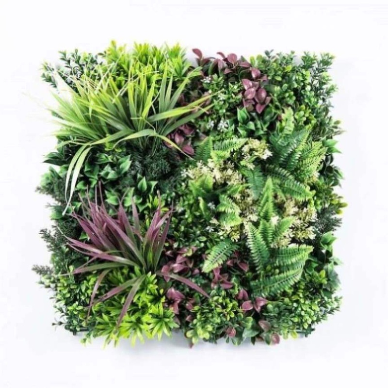 YES4HOMES 12 Artificial Plant Wall Grass Panels Vertical Garden Foliage Tile Fence 50X50 CM V278-12-X-CCGK002-B-THALLO
