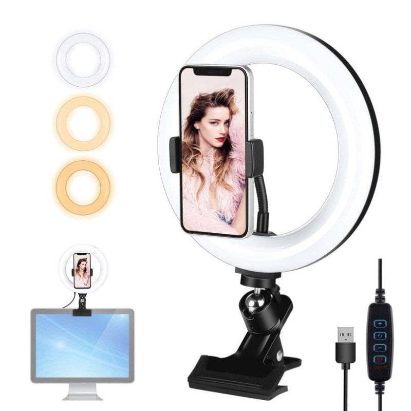 7.9 Ring Selfie Light With Dual Colour Led For Vlogging & Photography PRL-B0213TKP