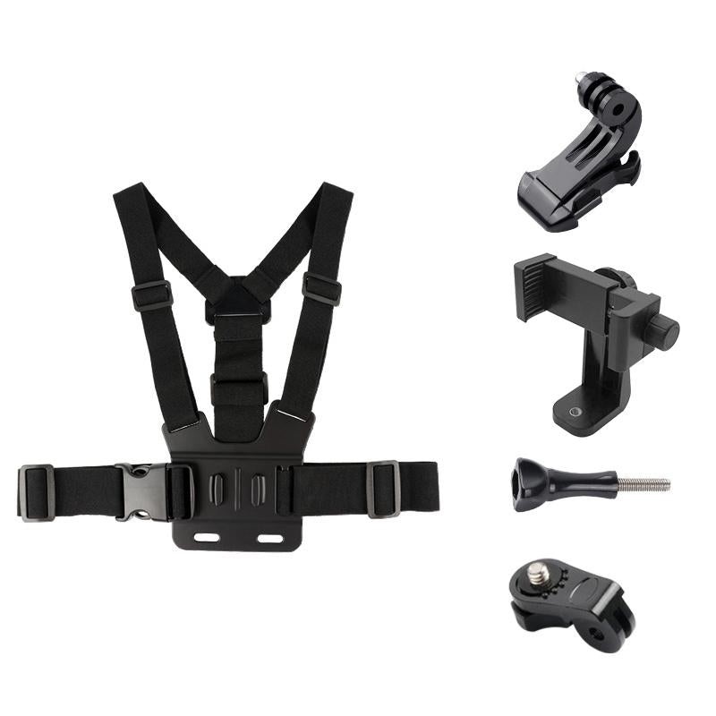 Adjustable Body Mount Belt With Phone Clamp For Action Cameras And Smartphones PRL-B1461ACD