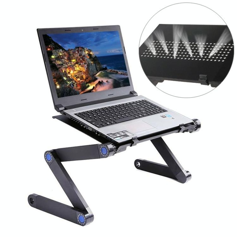 Adjustable Foldable Laptop Stand – Portable Aluminium Alloy – 360 Degree Rotation PRL-B0633CP
