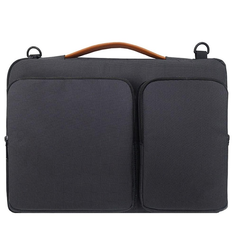 Waterproof Nylon Laptop Handbag With Trolley Strap – Fits 15-15.6 Laptops – Black PRL-B1635BL