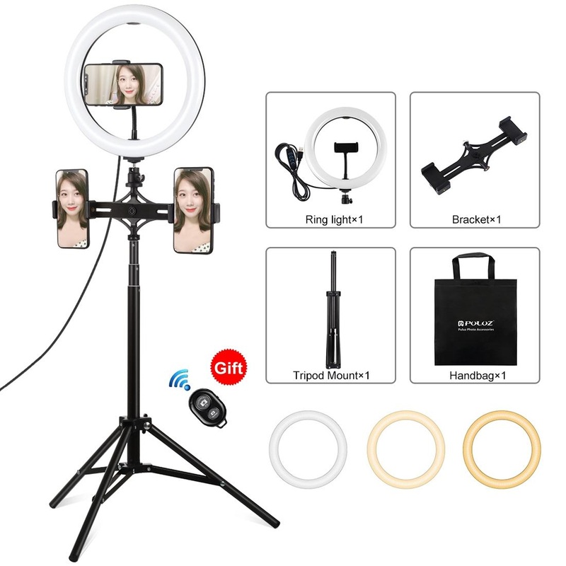 10.2 Dual Phone Tripod With Usb Ring Light & Remote PRL-B6603TKP