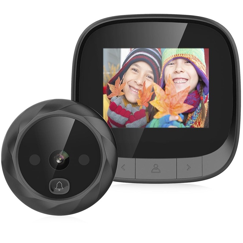 2.4 Tft Screen Digital Door Viewer With Infrared Night Vision & Wide Angle – Black PRL-B5392DW