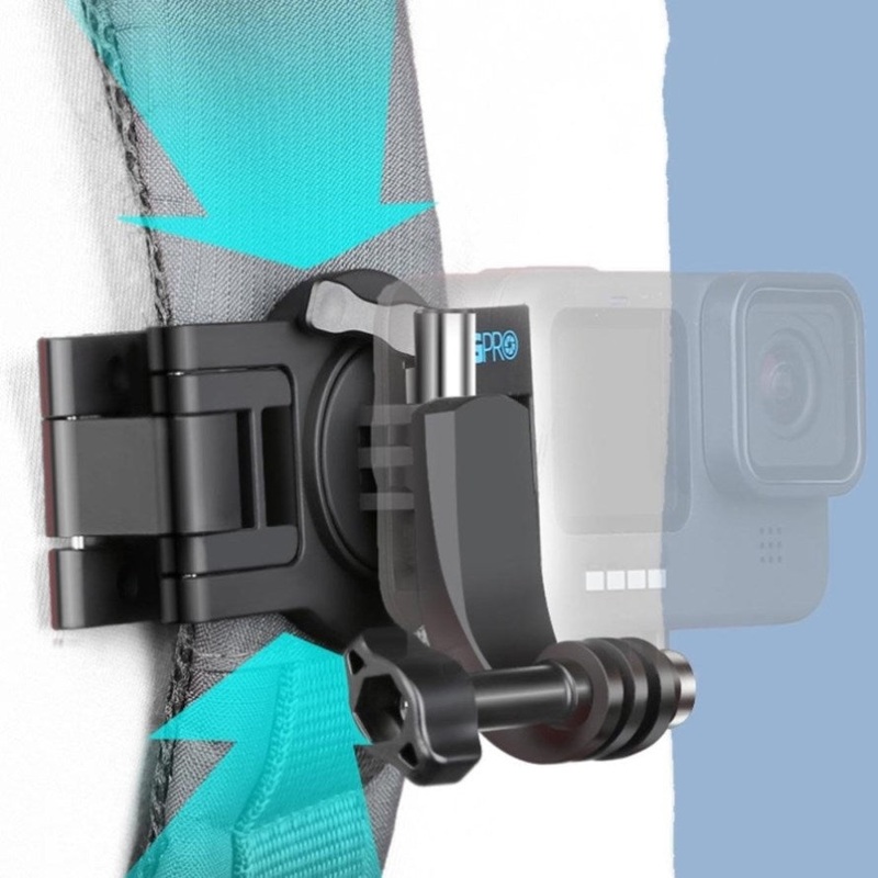 360 Degree Rotating Quick Release Backpack Strap Mount For Gopro Hero 12 PRL-B6601ACD