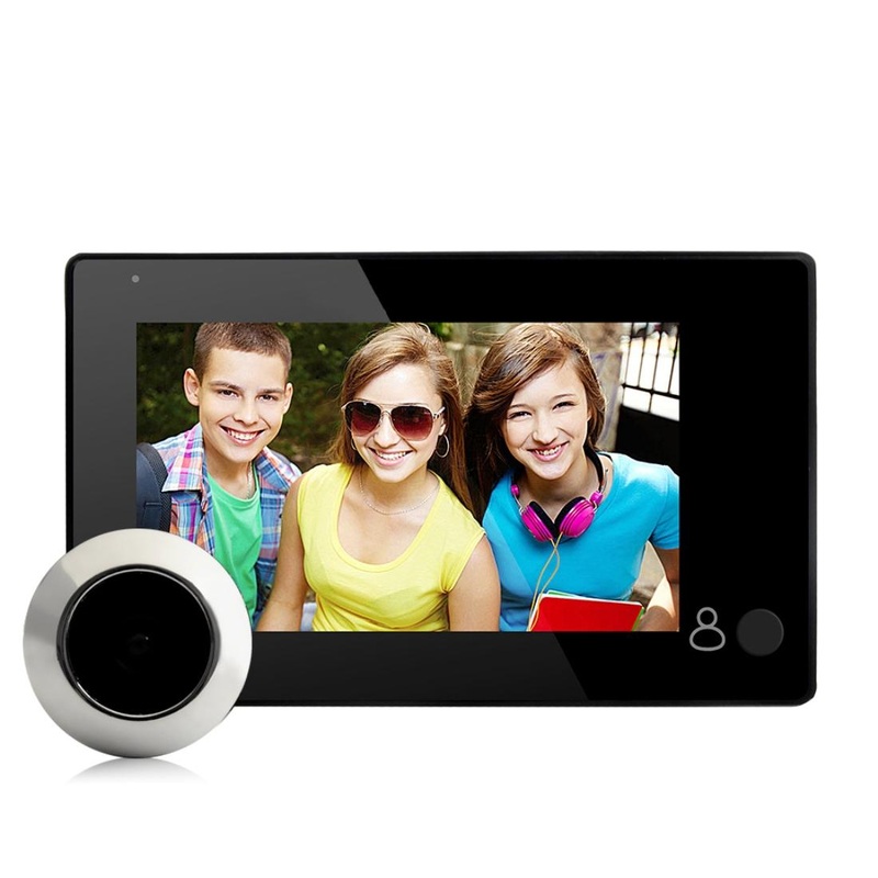 4.3 Security Camera Door Peephole With One-Key Watch – Black PRL-B6310SCA
