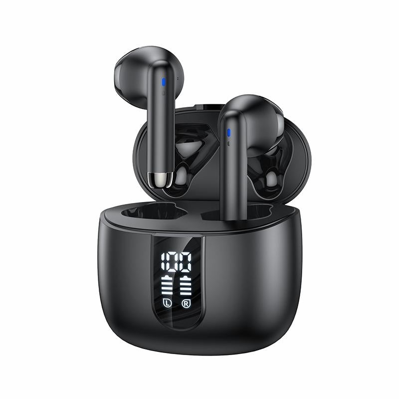 Wireless Bluetooth 5.0 Earphones With Led Display – Black PRL-B7338D6PI