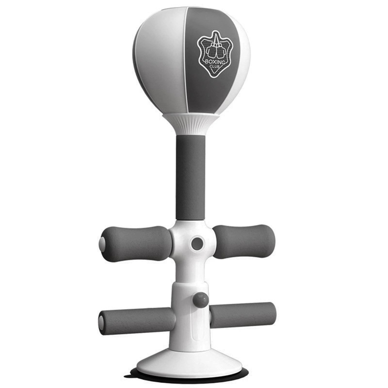 Adjustable 2-In-1 Sit-Up Boxing Ball Stand With Punching Bag – Gray / White PRL-A1024744060DBT