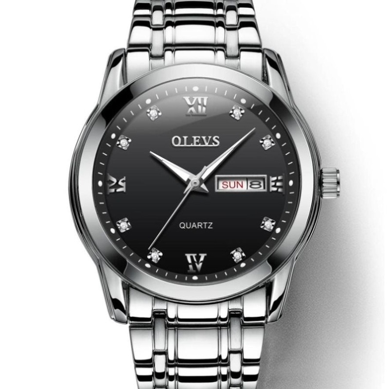 Waterproof Dual Calendar Quartz Watch For Men With Luminous Design – Black PRL-A10317200ADE