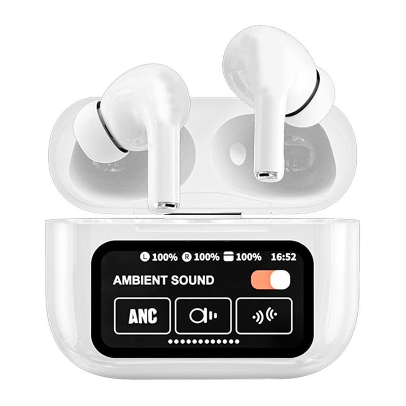 Wireless Bluetooth Earphone With Touch Screen & Noise Reduction – White PRL-A102548600ADE