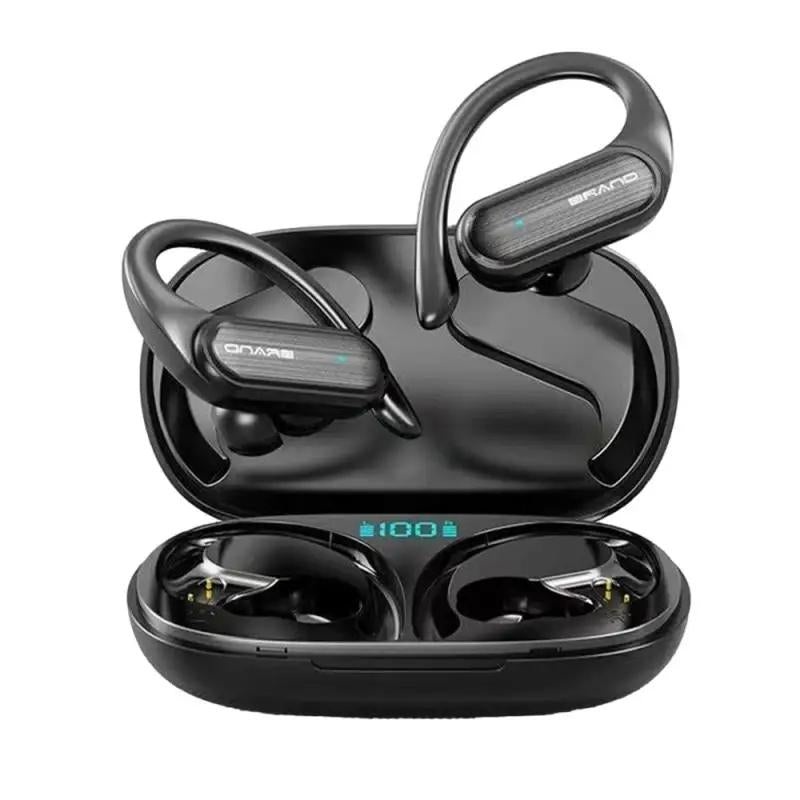 Waterproof Wireless Bluetooth Earphones With Led Display – Black PRL-A1061214060DBT