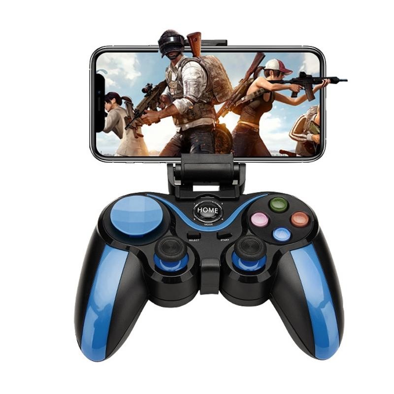 Wireless Bluetooth Game Handle For Android / Ios Phones With Holder – Blue / Black PRL-A1061023060DBT