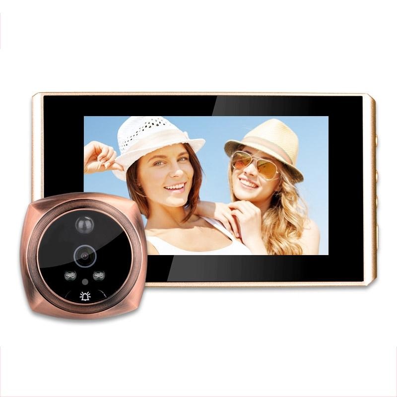 4.3 Digital Doorbell With Lcd Screen And Peephole Viewer – Gold PRL-A10700400AYS