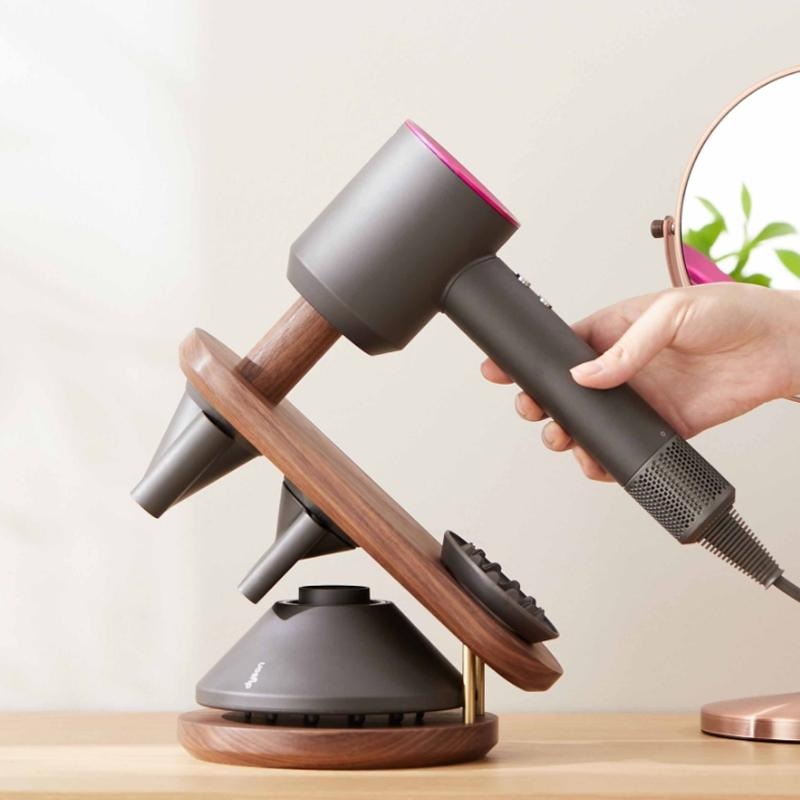 Black Walnut Hair Dryer Storage Bracket – Solid Wood PRL-A1068632060DBT