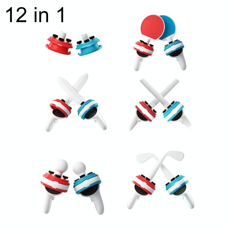 Complete 12-Piece Controller Grip Set For Meta Quest PRL-A1075283060DBT