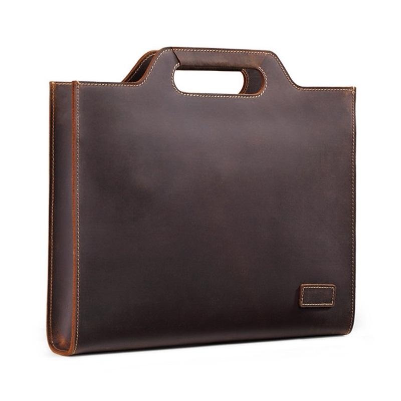 Vintage Leather Crossbody Briefcase – Dark Coffee PRL-A1087132060DBT