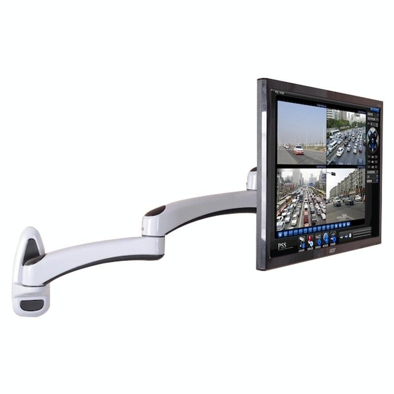 White Dual-Section Telescopic Monitor Stand – Wall-Mounted PRL-A1078681060DBT