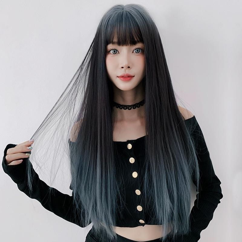 66Cm Long Straight Wig With Gradient Air Bangs PRL-A1089988450DBT