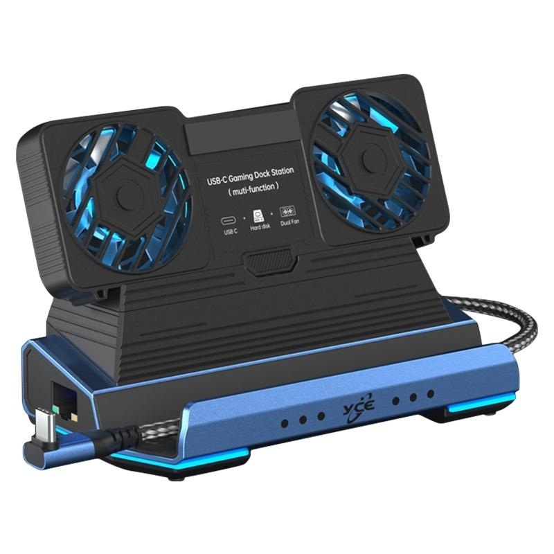 9-In-1 Usb-C Gaming Dock With Detachable Fan – Blue / Black PRL-A108771700ADE