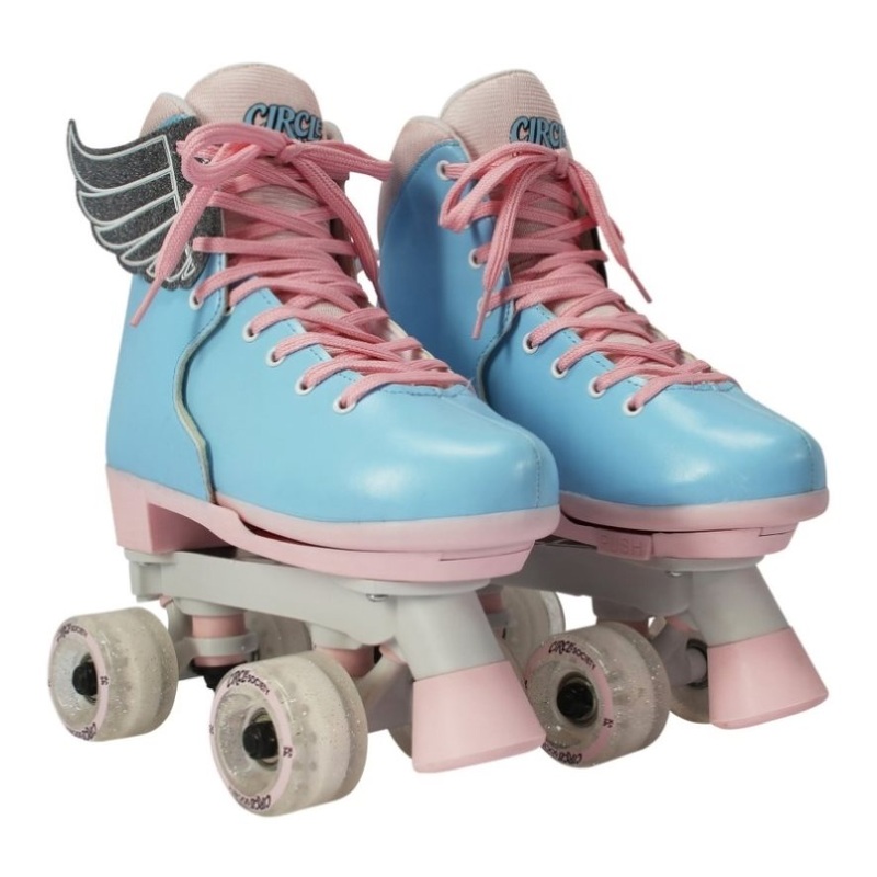 Circle Society Adjustable Kids Quad Roller Skates – Cotton Candy Rhythm Skates BS-168294