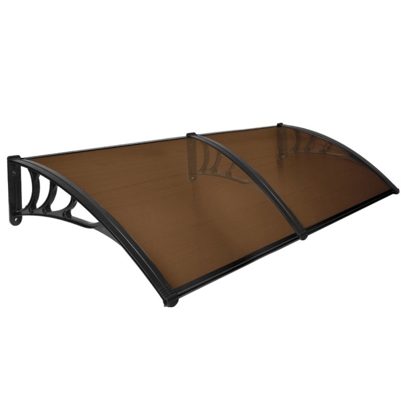 Mountview Window Door Awning Outdoor 1M X 2.4M Brown 1×2.4M OD1006-1X2.4-BK