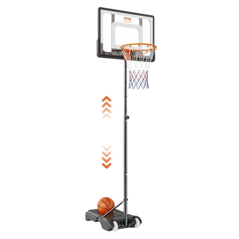 VEVOR Basketball Hoop, 5-7 ft Adjustable Height Portable Backboard System, 32 inch Basketball Hoop & V952-LQK32CKWDJ009EFGVV0