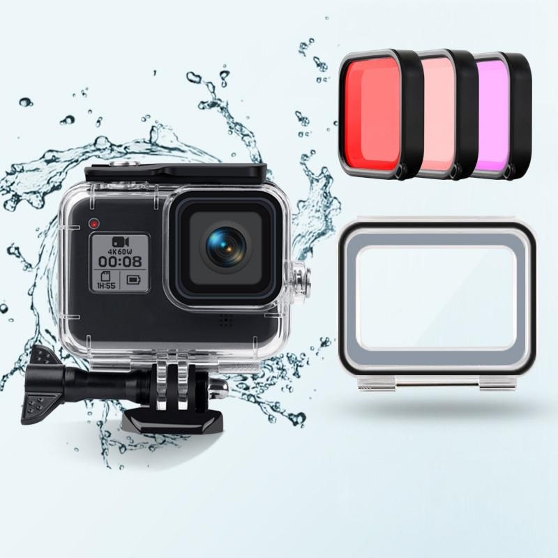 Waterproof Case For Gopro Hero8 With Touch Back Cover And Lens Filter – 45M PRL-8840ACD