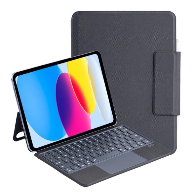 10.9 Ipad 10Th Gen 2022 Bluetooth Keyboard Case – Black Leather With Backlight PRL-A100154400ADE