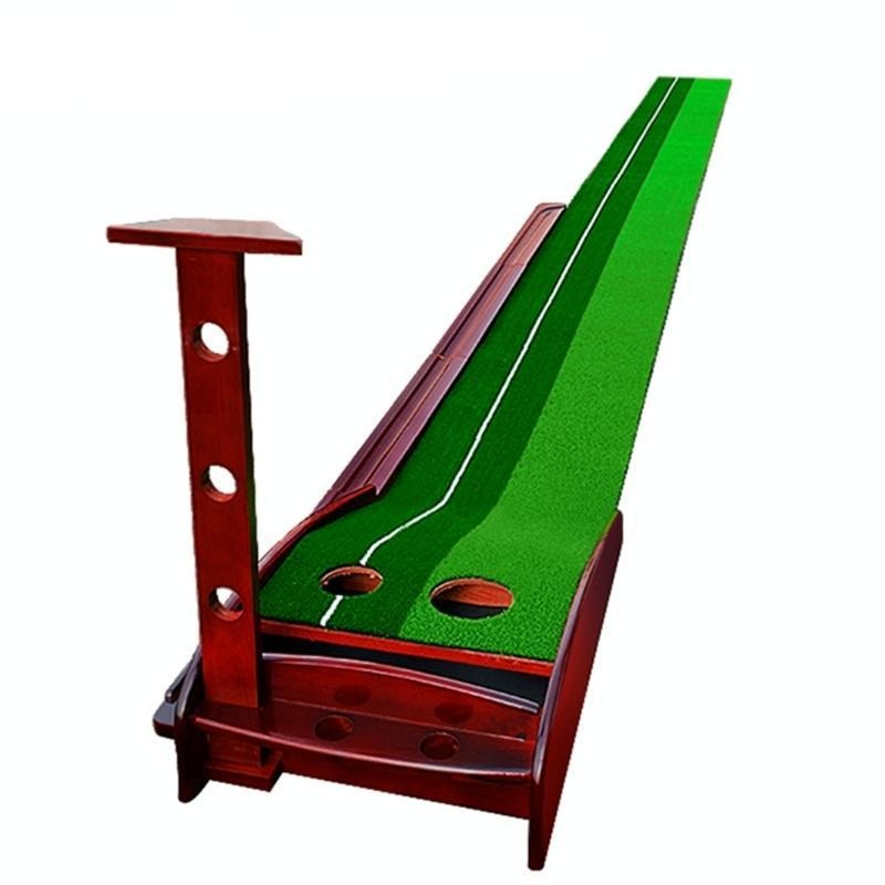 3M Golf Solid Wood Putter Trainer Practice Set Training Mat PRL-95135741YZ