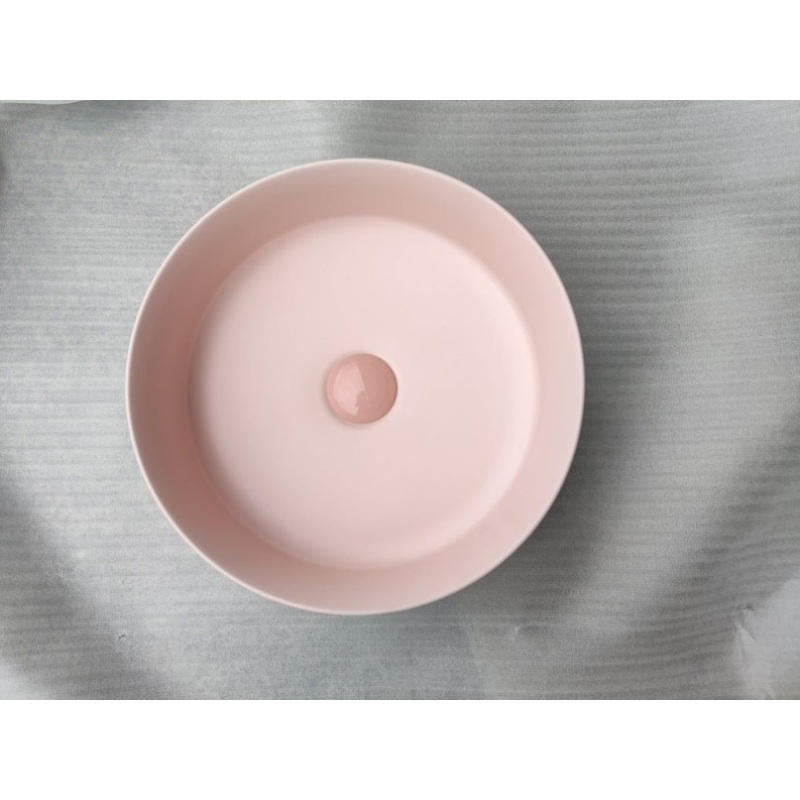 2020 Matte Pink Round 360 mm Dia top counter basin porcelain sink V549-PINK360