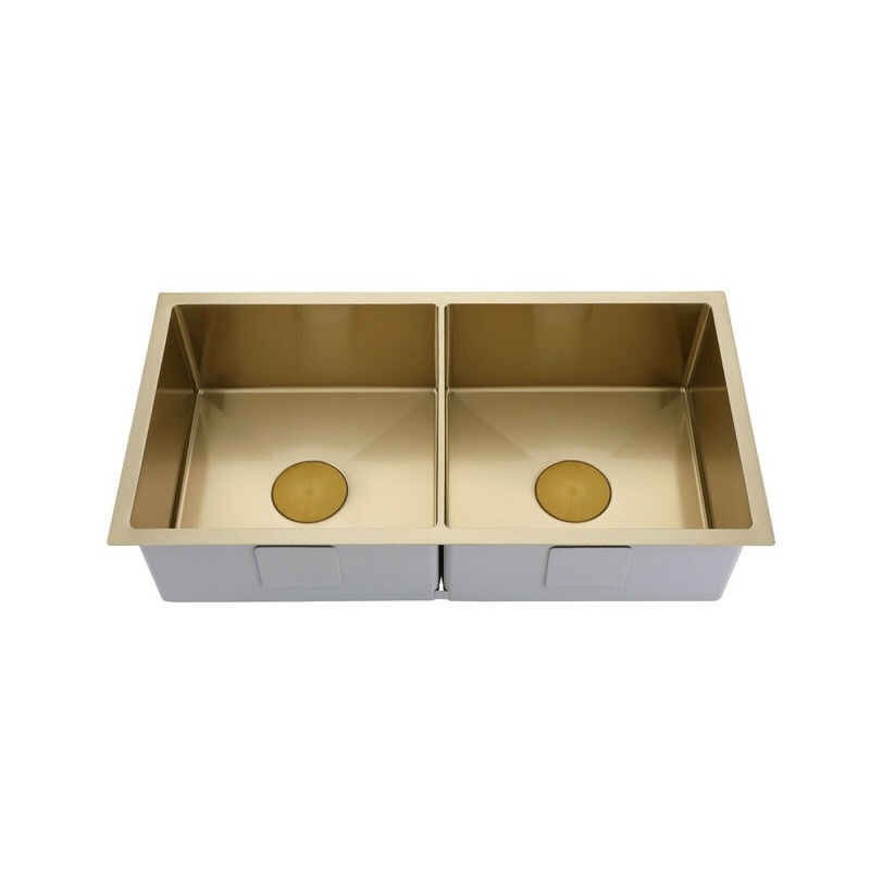 2023 Burnished Brass Gold stainless steel 304 double bowl kitchen sink V549-8645GOLD2