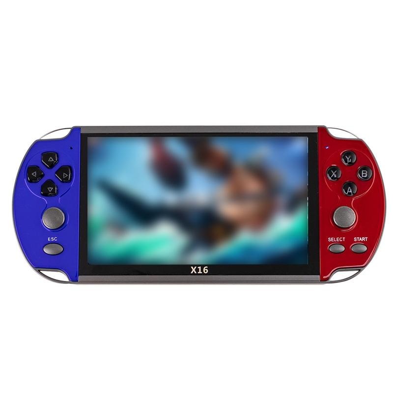 X16 Classic Handheld Game Console – 6.5 Screen 8Gb Memory – Blue & Red PRL-A100634200ADE