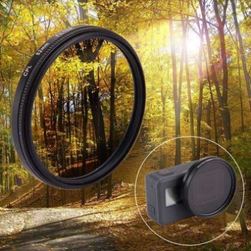 3-In-1 52Mm Round Cpl Lens Filter For Gopro Hero7 With Cap PRL-7065ACD