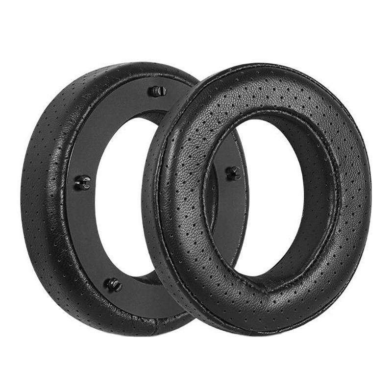 Breathable Leather Headset Cover For Focal Clear Mg Pro – Black Lambskin 2 Pack PRL-7017323060DBT