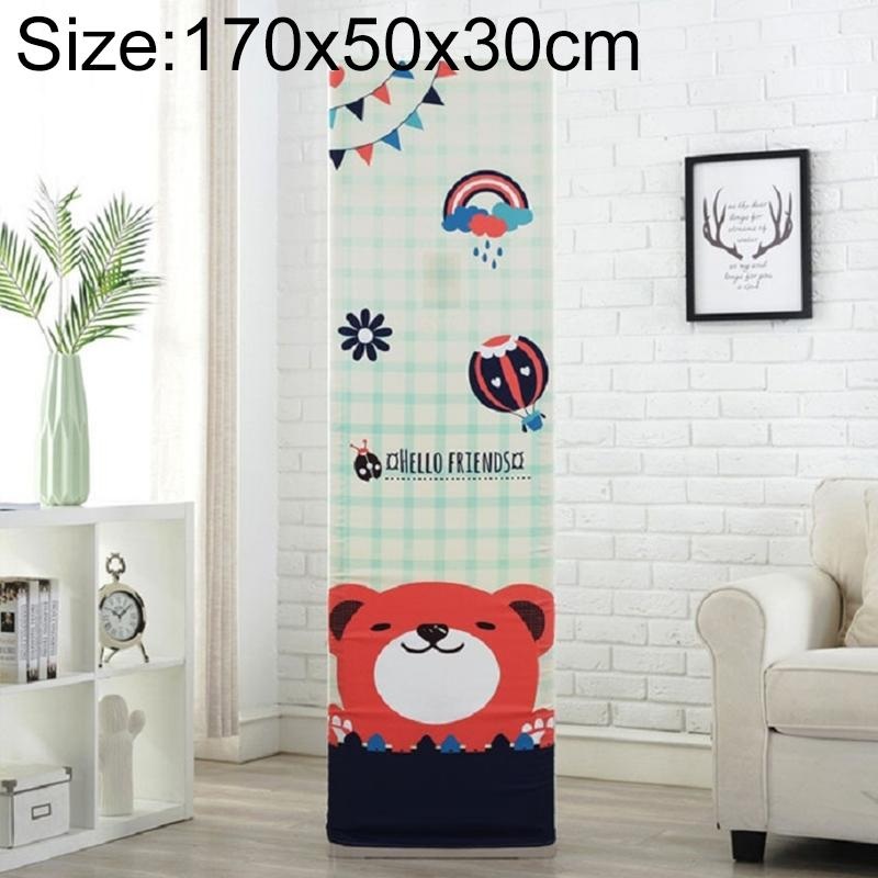 Vertical Cabinet Air Conditioning Dust Cover – All-Inclusive Fabric – Dark Grid Bear – 170X50X30Cm PRL-7029377230DBT