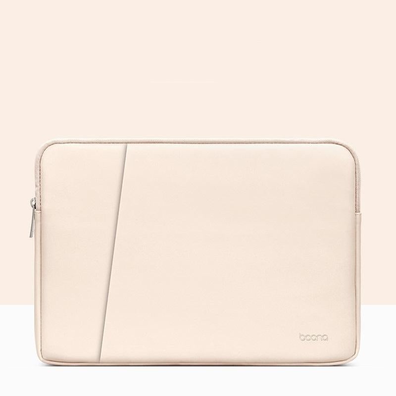15 / 15.6 Inch Double-Layer Leather Laptop Bag In Apricot PRL-7631475950DBT