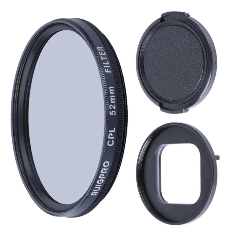 52Mm Cpl Lens Filter With Adapter Ring And Cap For Gopro Hero10 / 9 PRL-7411ACD