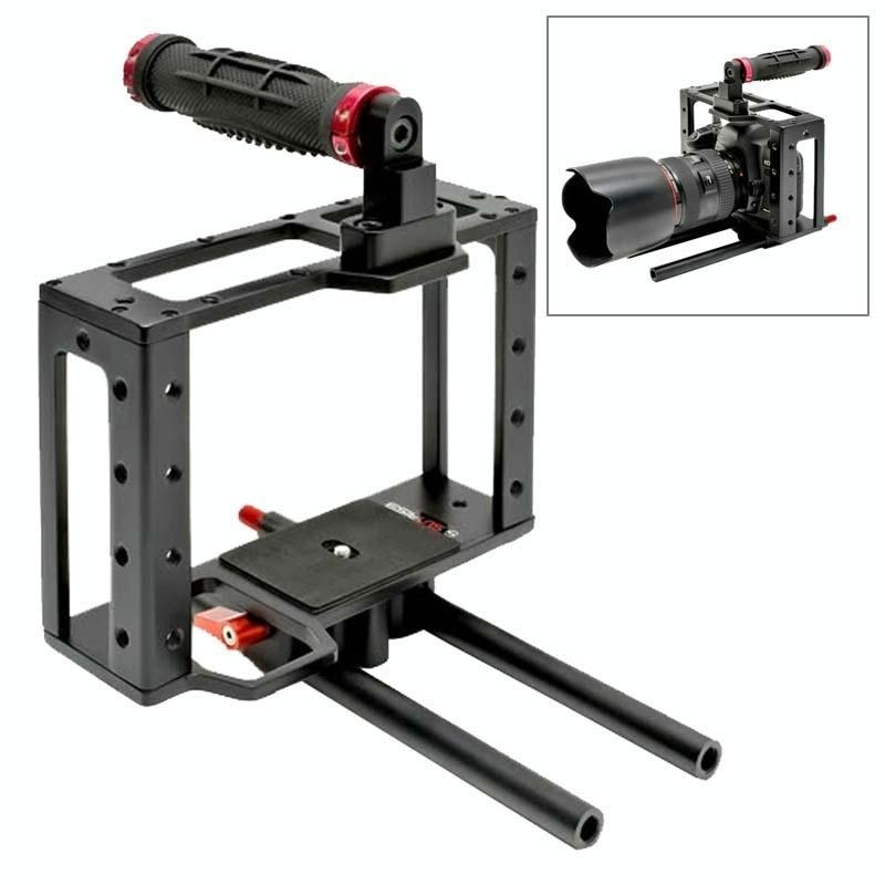 Camera Cage Handle Kit For Slr Camera – Black & Red PRL-7310-ACD-S