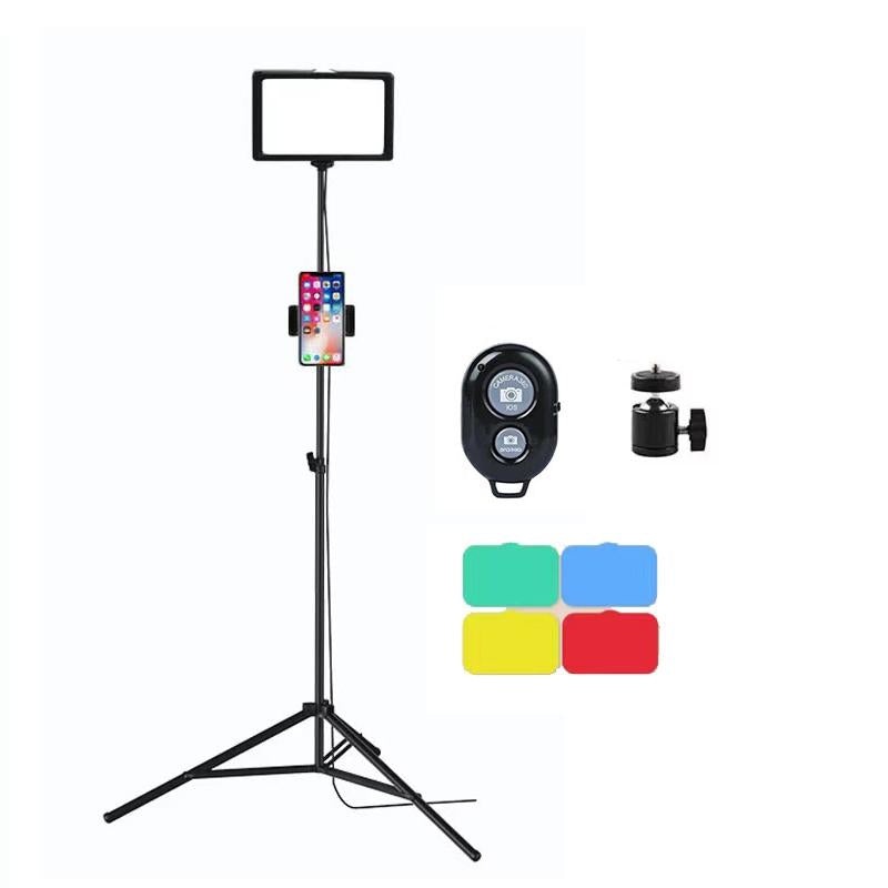 6 Three-Colour Photography Flat-Panel Fill Light With Bluetooth Remote And 2.1M Bracket PRL-8020204240DBT