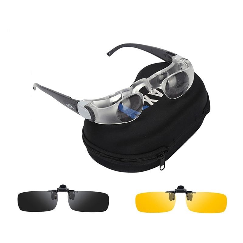 Adjustable Focus Fishing Telescope With Myopia Clip – Yellow & Gray PRL-8053422060DBT