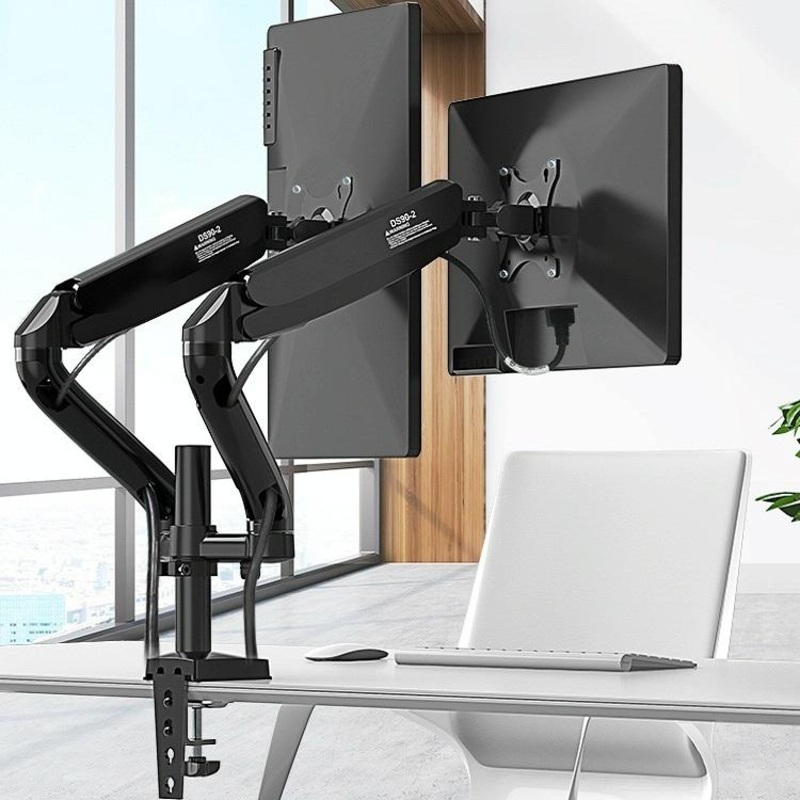 Double Screen Desktop Monitor Bracket – Air Pressure Lift PRL-82662060DBT