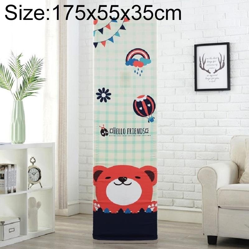 Vertical Cabinet Air Conditioning Dust Cover – All-Inclusive Fabric – Dark Grid Bear – 175X55X35Cm PRL-8029377230DBT