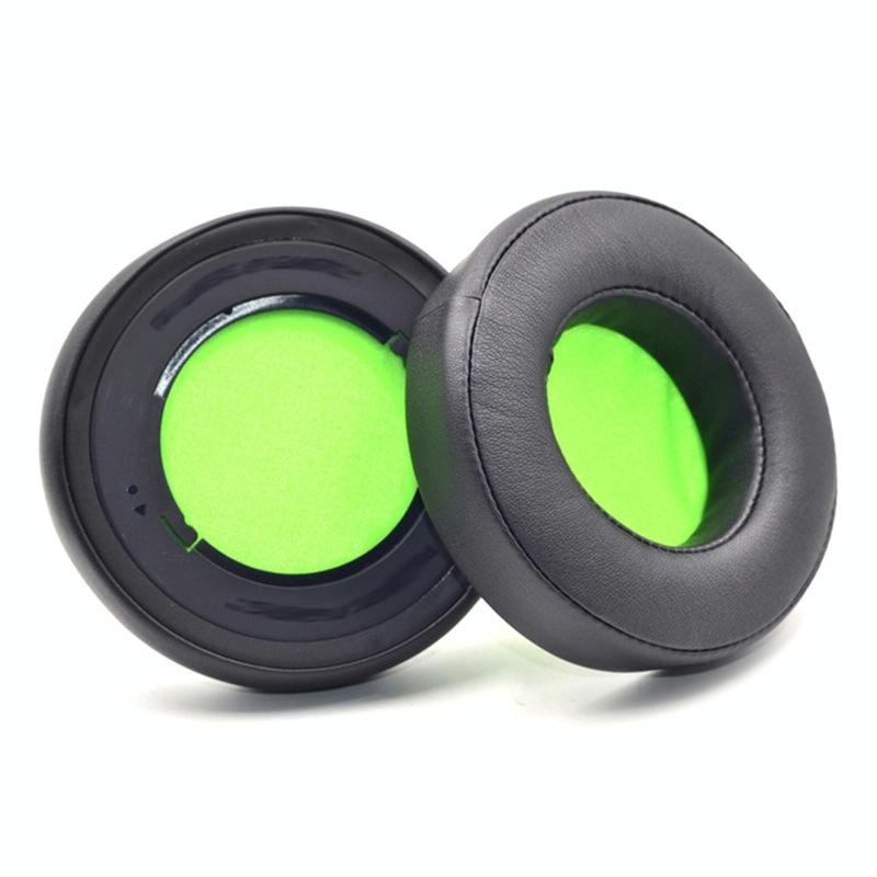 2-Pack Headset Sponge Case For Razer Blackshark V2 Series – Black / Green PRL-6009212750DBT