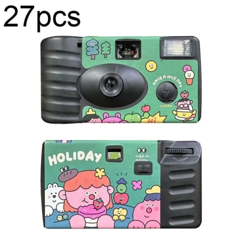 27 Retro Film Camera Stickers – Waterproof Holiday-Themed Cartoon Decor PRL-6001743060DBT