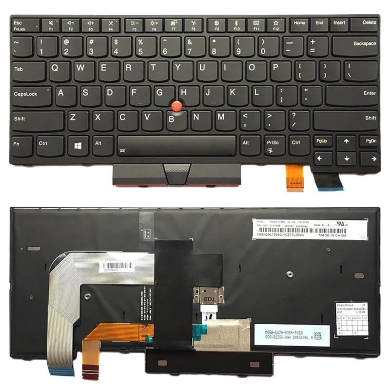 Backlit Keyboard For Lenovo Thinkpad T470 / T480 / A475 / A485 Us Version PRL-5372SPS