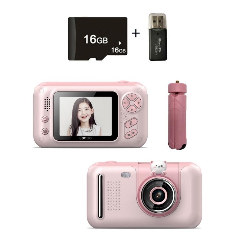 2.4 Hd Reversible Kids Camera + 16G Memory Card & Reader – Pink PRL-6085903060DBT
